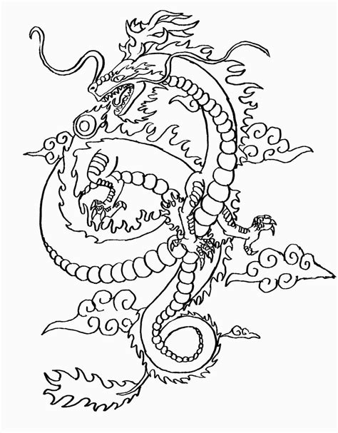 Chinese Dragon Outline By Scalebound On Deviantart