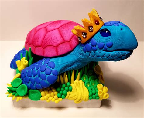 Self Polymer Clay Sea Turtle I Made Queen Of The Ocean Somethingimade