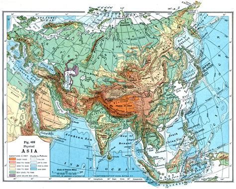 South Asia Physical Map Rivers