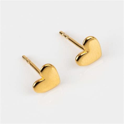 Solid Gold Heart Earrings Local Eclectic