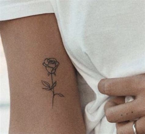 Pin By Nikkie Bellford On Rose Tattoo Rose Tattoos Minimalist Tattoo