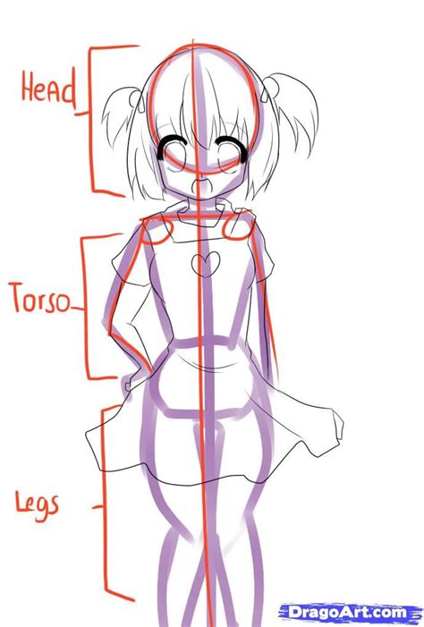 How To Draw A Anime Body Dunia Sosial