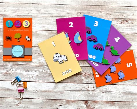 Brightly Coloured Laminated Number Flash Cards 1 10 123 Flashcards