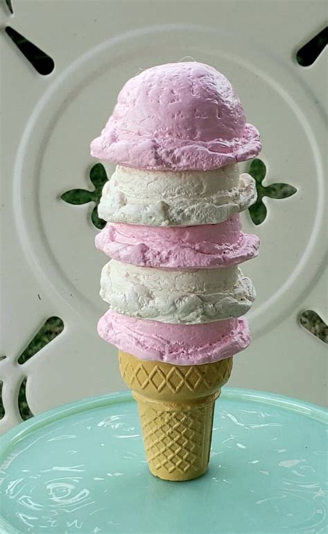 Home Living Home D Cor Fake Mini Ice Cream Cone Mini Ice Cream Cone Decoration Scoop And Soft