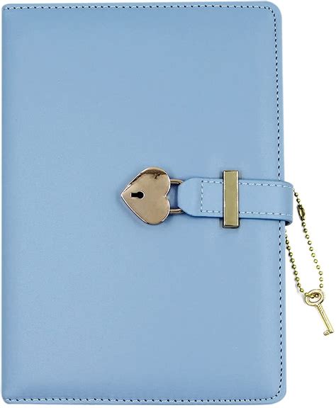 a5 diary with heart shape combination lock and key leather secret locking writing journal ruled