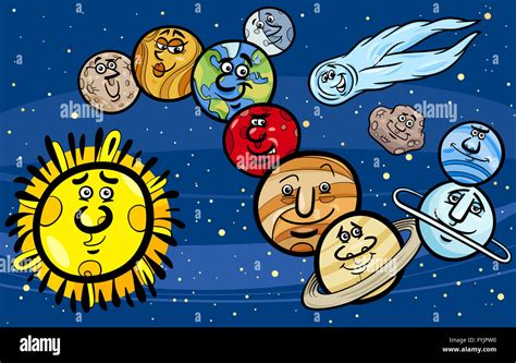 Solar System Planets Cartoon Illustration Stock Photo Alamy