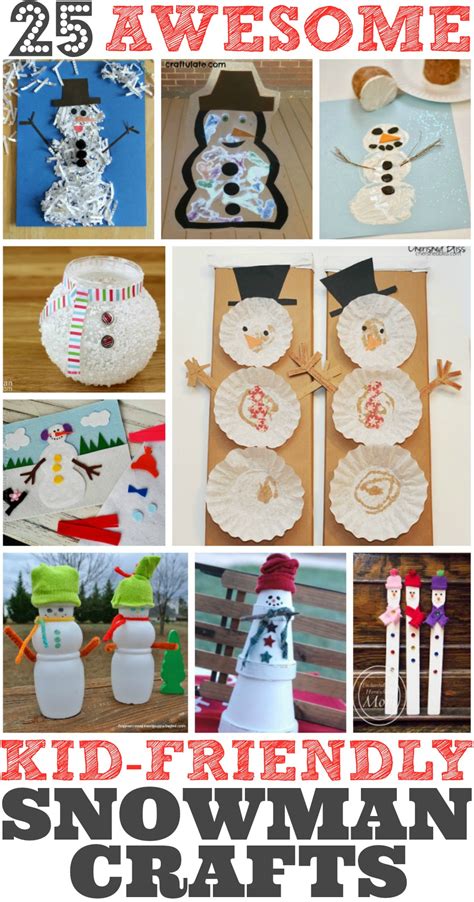 Winter Fun 25 Easy Snowman Crafts For Kids Classy Mommy