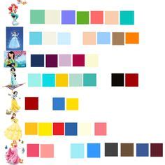 idées de Disneys Princess coloriage palette couleur mariage disney