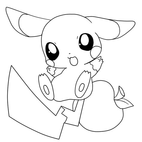 Baby Pikachu Coloring Pages