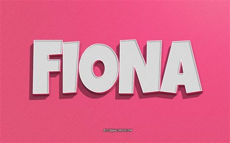 download wallpapers fiona pink lines background wallpapers with names fiona name female