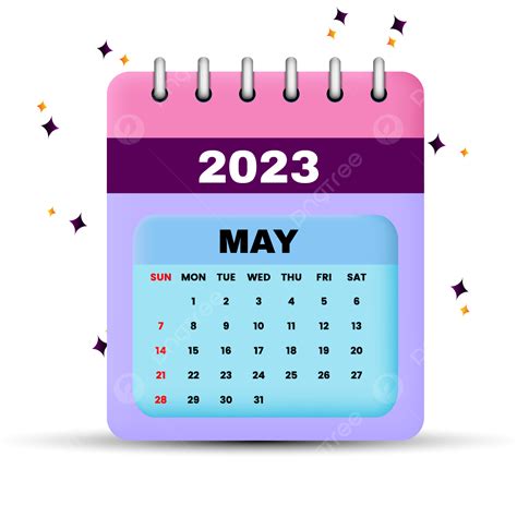 Gambar Kalender Mei 2023 Mungkin 2023 Kalender Png Dan Vektor Dengan