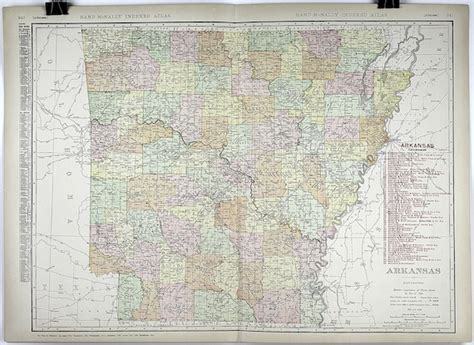 Rare 1910 Railroad Map Of Arkansas Little Rock Fort Smith Etsy