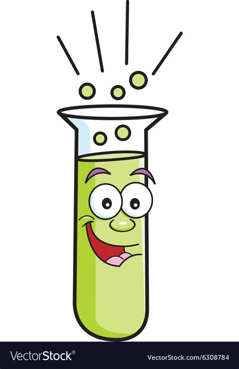 Cartoon Test Tube Royalty Free Vector Image Vectorstock