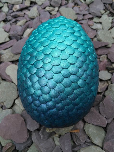 Large Sea Or Ice Dragon Egg Hand Painted Icy Blue To Dark Etsy Uk