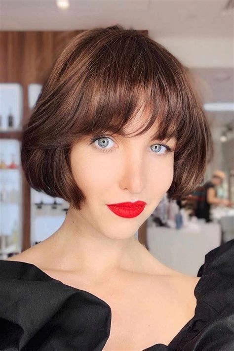 short brown hair with bangs nine blunt bangs ideas for your next haircut from the flybaboo
