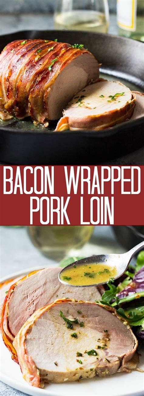 I know grilling would probably be best, but i live in an apt, so i'd wrap it up in foil in a glass dish with a little broth or water and a few small veggies. This Bacon Wrapped Pork Loin is easy enough for a ...