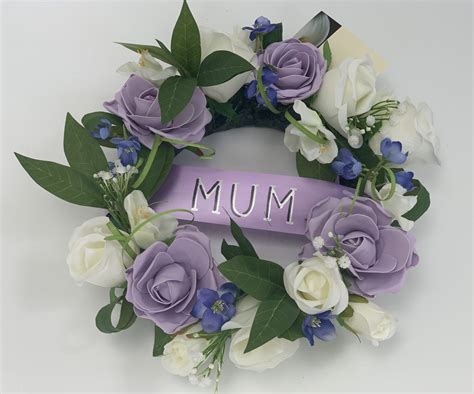 Artificial Round Funeral Wreath Mixed Flowers Funeral Tributes