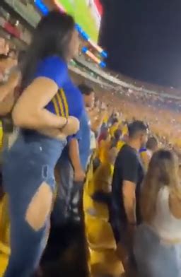 Female Soccer Fan Exposes Her Boobs In Celebration During CF Pachuca S