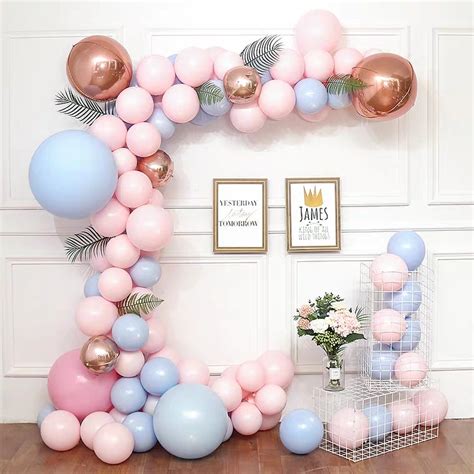 Details your wholesale headquarters coupon offers: Pastel Pink and Blue Balloon Garland Arch DIY Kit for Baby ...