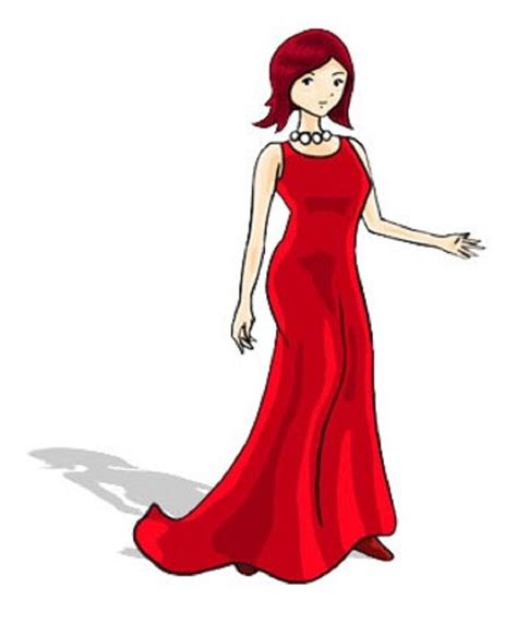 Woman In The Red Dress Clipart Free Image Download