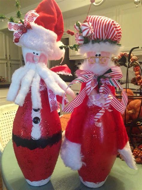 Diy Bowling Pin Crafts For Christmas Decor