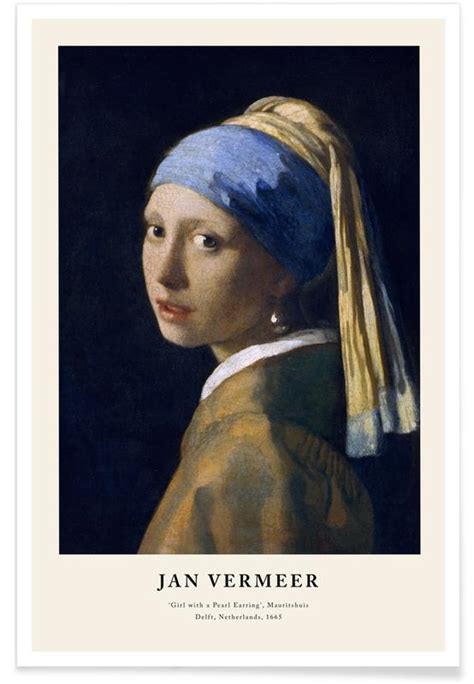 Jan Vermeer Van Delft Girl With A Pearl Earring Poster Juniqe