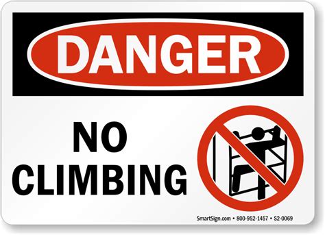 No Climbing Signs Do Not Climb Signs