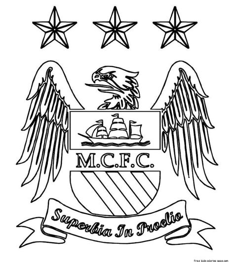 Printable Manchester City Logo Soccer Coloring Pages