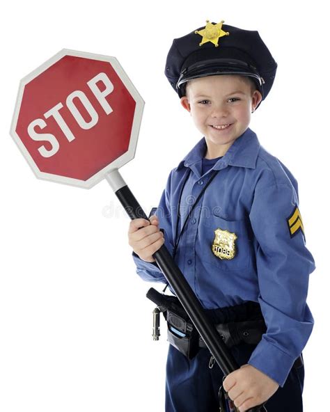 The Cop Says Stop Stock Image Image Of Background Young 31377225