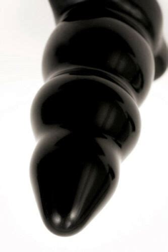 Doc Johnson Large Triple Ripple Butt Plug Ribbed Black Wide Anal Toy