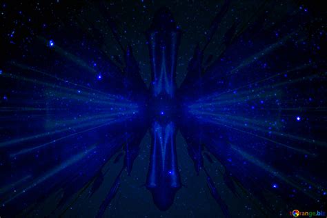 Starry Night Sky Techno Neon Blue Lights №216805