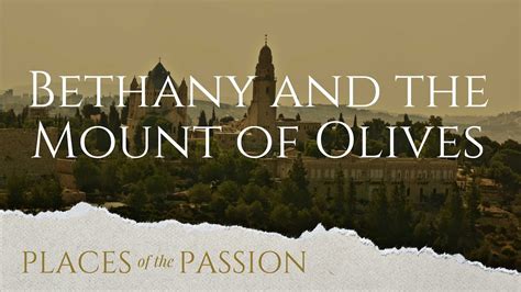 Places Of The Passion Study Week 2 Bethany And Mount Of Olives Youtube