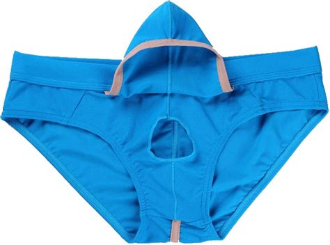 Triumphes Penis Hole Underwear Men Sexy Briefs Low Waist Underpants Open Pouch Remove Cover Bag