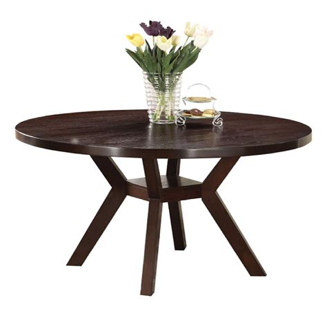 Acme Furniture Drake Round Dining Table In Espresso 16250 By Dining