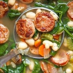 Slow Cooker Sausage Spinach And White Bean Soup