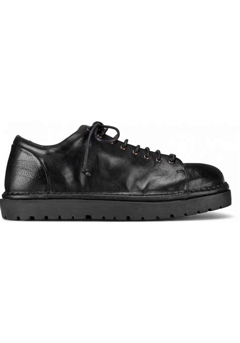 Marsèll Womens Fashion Lace Ups Shoes In Black Calf Leather Made In