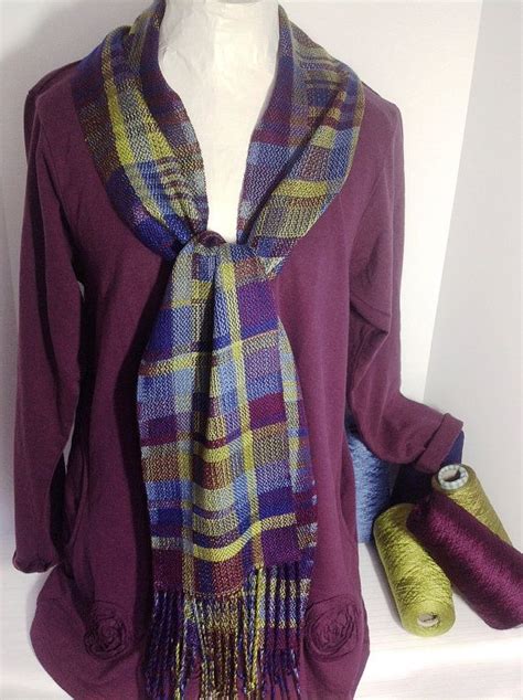 Handwoven Stained Glass Silky Scarf Wrap Tencel By Frederickavenue Loom