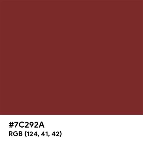 Crimson Red Color Hex Code Is 7c292a