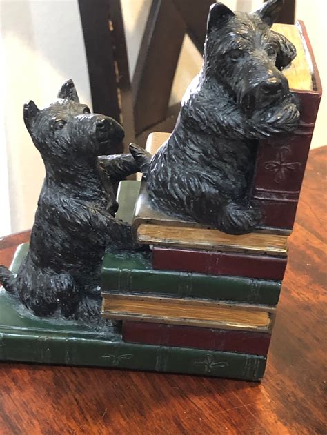 Dog Bookends Ceramic Bookends Scotty Dogs Etsy
