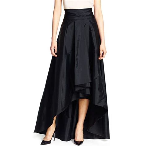 2016 Graceful Taffeta High Low Long Skirts Custom Made Pleated High
