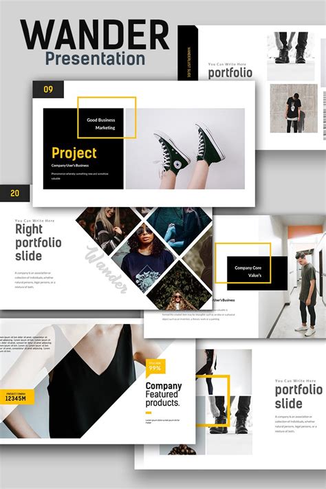 Creative idea bulb powerpoint template combines a pencil and a light bulb to express creative learning. Wander Creative Presentation Keynote Template #67595