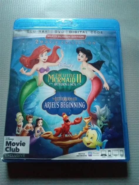 The Little Mermaid Ii And Ariels Beginning 2 Movie Collection Blu Ray Dvd 1000 Picclick