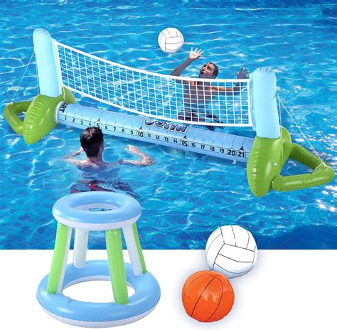 Buy Joyin Inflatable Pool Volleyball Set Volleyball Net And Basketball