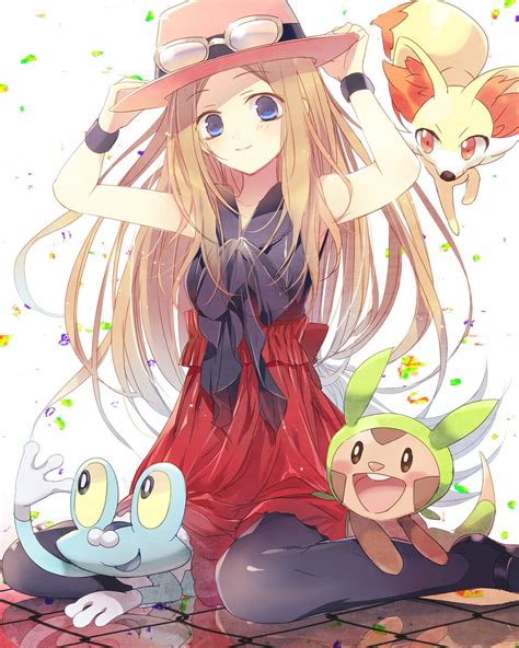 Serena Fennekin Chespin And Froakie Pokemon And 2 More Drawn By