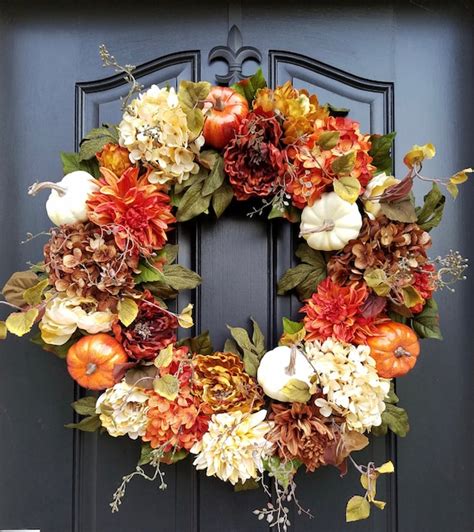 Fall Wreaths For Front Door Fall Wreathes Autumn Decor Etsy