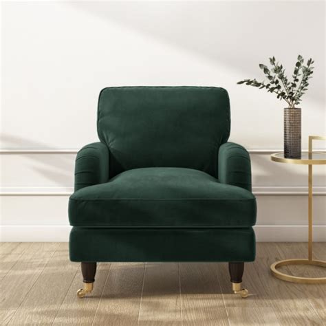 Dark Green Velvet Armchair Payton Furniture123