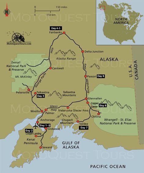 Map Of The Route We Take On On Our Best Of Alaska Motorcycle Map Of