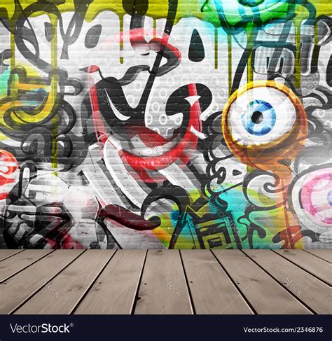 Graffiti On Wall Royalty Free Vector Image Vectorstock