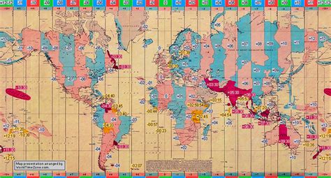 Standard Time Zone Chart Of The World In 1941 1943 Map Presentation