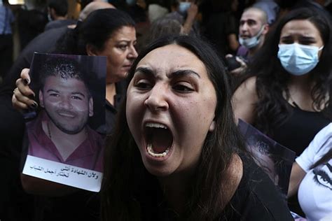 Families Of Lebanese Blast Victims Protest Interior Minister Jefferson City News Tribune